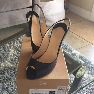 Louboutin Slingback Platform Heels
